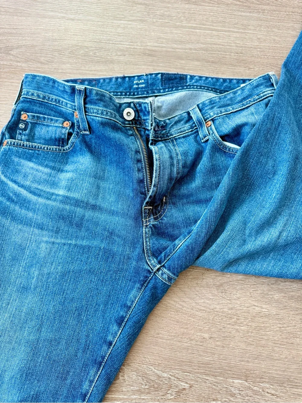 AG Adriano Goldschmied Dylan Slim Skinny Jeans Men's 33x34 Blue Denim Stretch